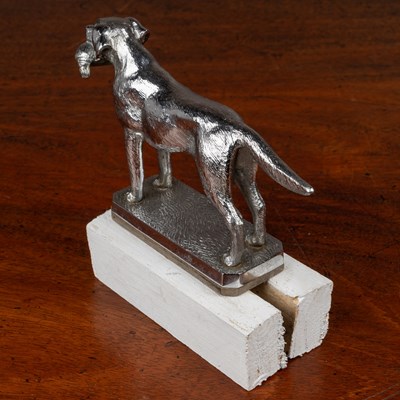 Lot 111 - A car mascot modelled as a labrador with a pheasant in its mouth