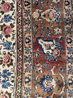 Lot 21 - A 20th century hand-woven Isfahan style Persian carpet