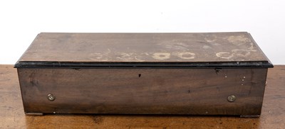 Lot 90 - Music box in a hardwood case Swiss, engraved...