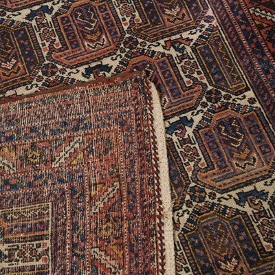 Lot 26 - Hamadan rug the central panel cream ground and...