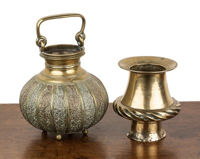 Lot 206 - Brass and copper lota (water pot) Indian...