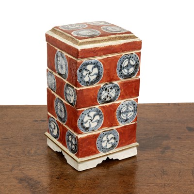 Lot 207 - Porcelain picnic stacking box Japanese,...