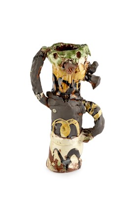 Lot 557 - Dylan Bowen (b.1967) Tall figural vessel...