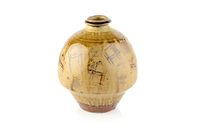 Lot 641 - Mike Dodd (b.1943) Vase stoneware, inverted...