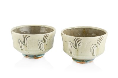 Lot 642 - Mike Dodd (b.1943) A near pair of footed bowls...