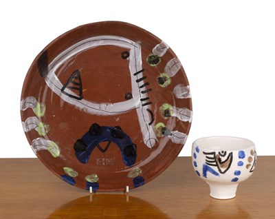 Lot 445 - Tony Stiles (Contemporary) studio pottery dish,...