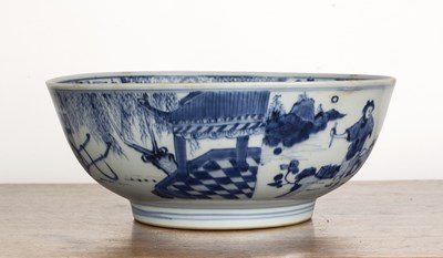 Lot 1 - Blue and white circular bowl Chinese, 18th...