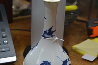 Lot 10 - Blue and white porcelain bottle vase Chinese,...