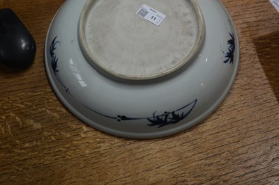 Lot 11 - Pair of blue and white porcelain large dishes...