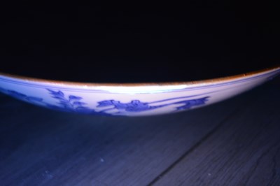 Lot 13 - Blue and white porcelain charger Chinese,...