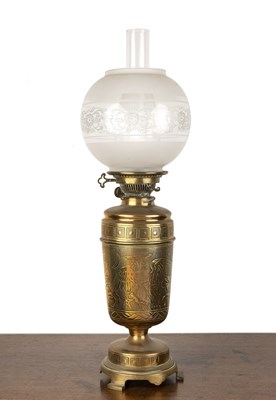 Lot 16 - James Hinks & Sons oil lamp with 'Rd65891'...