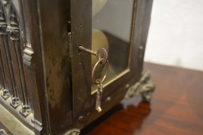 Lot 6 - Fisher of Bath mantel clock in cast iron...