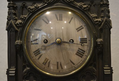 Lot 6 - Fisher of Bath mantel clock in cast iron...