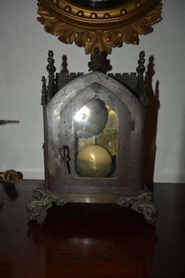 Lot 6 - Fisher of Bath mantel clock in cast iron...