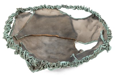 Lot 97 - A late 60s or early 70s frosted art glass and bronze bowl