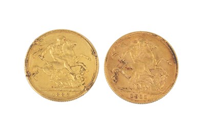 Lot 366 - A Victoria sovereign, 1887, and another, 1911....