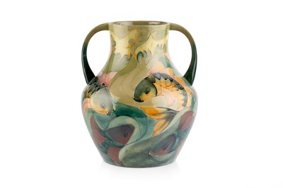 Lot 742 - Sally Tuffin for Moorcroft Carp pattern vase,...