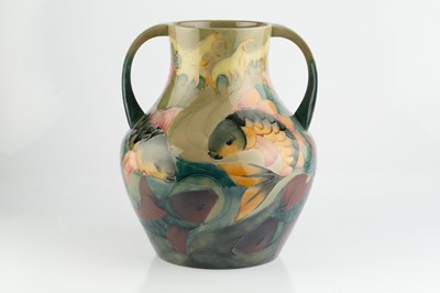 Lot 742 - Sally Tuffin for Moorcroft Carp pattern vase,...