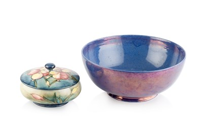 Lot 770 - Moorcroft Powder blue bowl impressed marks...