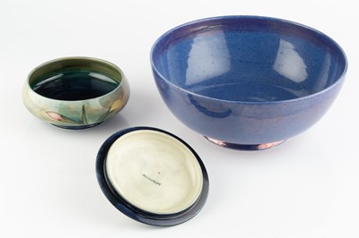 Lot 770 - Moorcroft Powder blue bowl impressed marks...