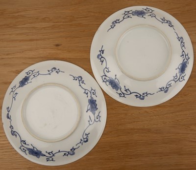 Lot 24 - Pair of blue and white porcelain plates...