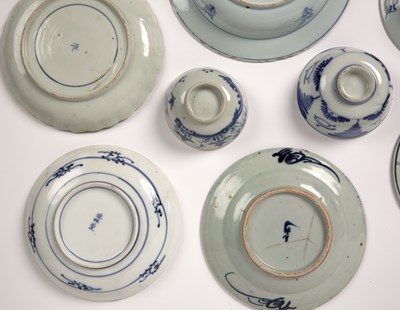 Lot 33 - Group of blue and white pieces Chinese and...