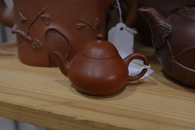 Lot 74 - Group of five Yixing teapots Chinese,...