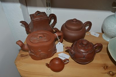Lot 74 - Group of five Yixing teapots Chinese,...