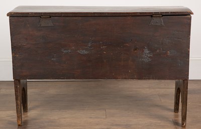 Lot 3 - Six plank elm chest/coffer 17th Century, with...