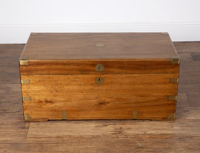 Lot 2 - Brass bound camphor wood trunk/chest late 19th...