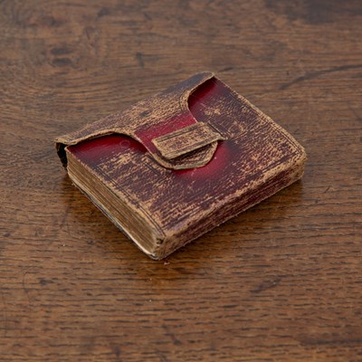 Lot 219 - Miniature leather-bound book signed by...