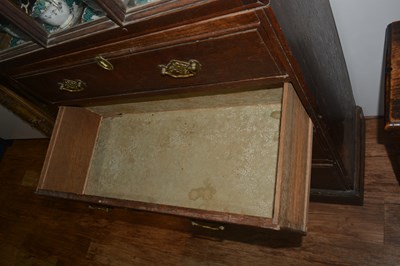 Lot 5 - Oak glazed bookcase 18th Century, with glazed...