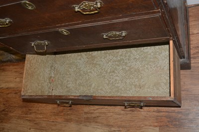 Lot 5 - Oak glazed bookcase 18th Century, with glazed...