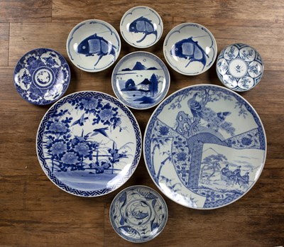 Lot 154 - Collection of blue and white porcelain...