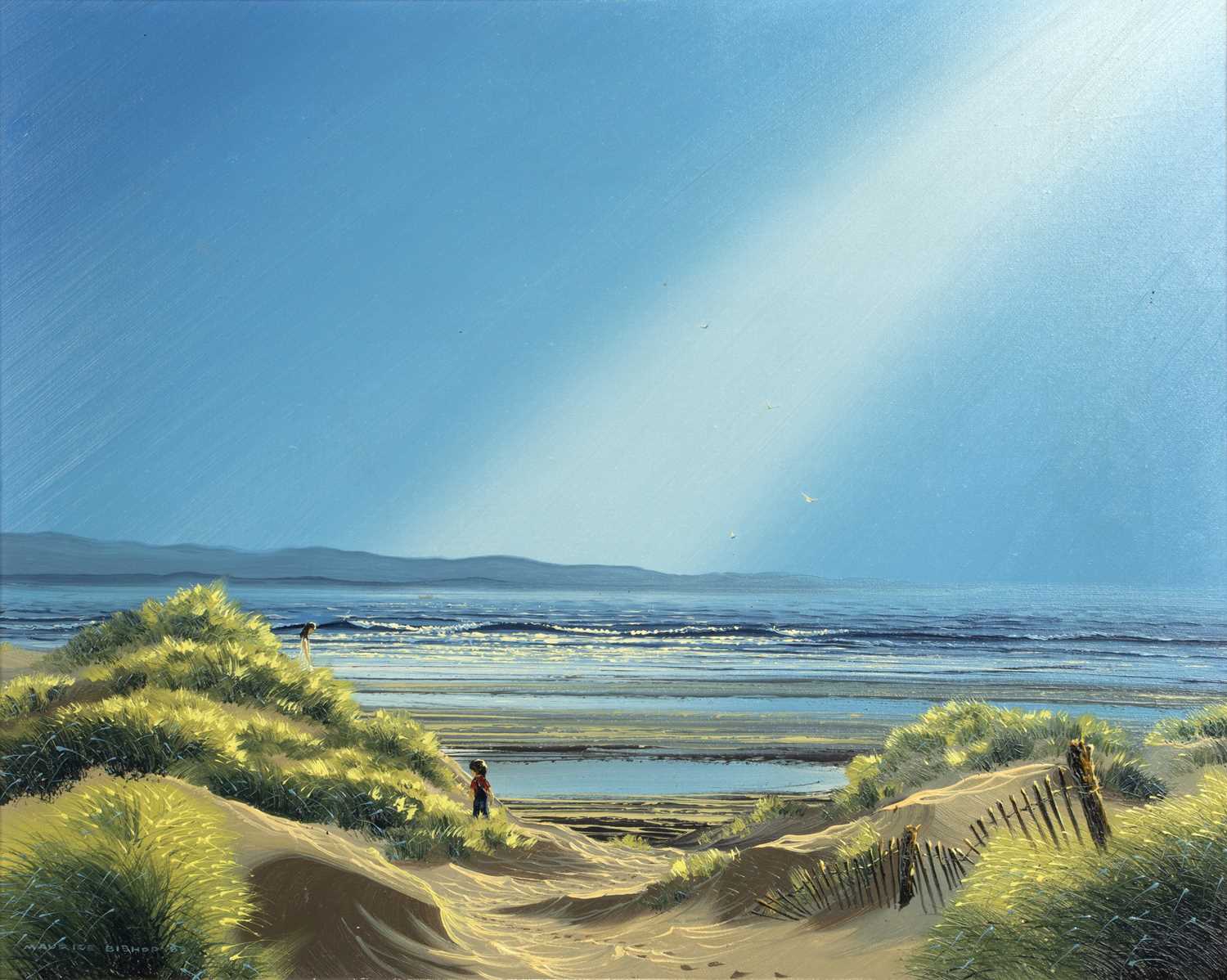 Lot 182 - Maurice Bishop (b.1944) 'Shoreline', oil on...