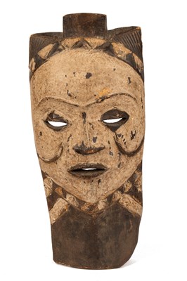 Lot 453 - An African wooden polychrome mask