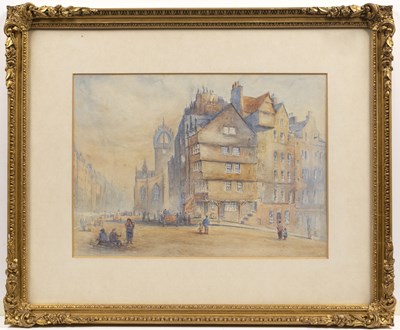 Lot 342 - W S Kerr Edinburgh Street scene, signed,...