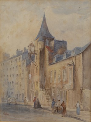 Lot 342 - W S Kerr Edinburgh Street scene, signed,...