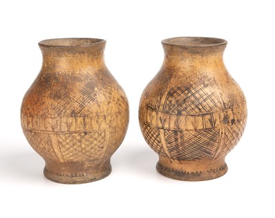 Lot 116 - Two early bronze age pottery vessels 3000bc...