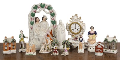 Lot 251 - Group of ceramics to include Staffordshire...