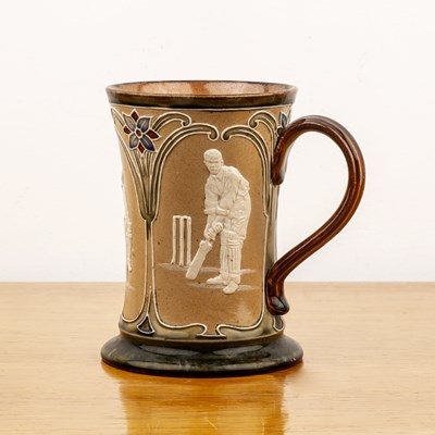 Lot 337 - Royal Doulton Lambeth stoneware tankard,...