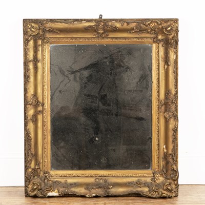 Lot 40 - Gilt plaster wall mirror 19th Century, with a...