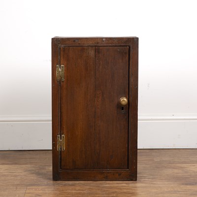 Lot 32 - Elm wall cupboard 18th/19th Century, with...