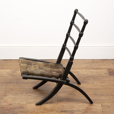 Lot 25 - Aesthetic ebonised folding chair with the...