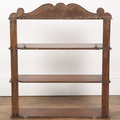 Lot 29 - Set of mahogany open shelves Victorian, with a...