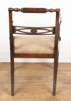 Lot 51 - Mahogany elbow chair Regency period, with a...