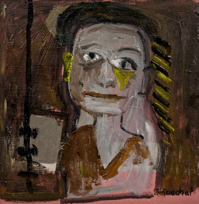 Lot 418 - Simon Quadrat (b.1946) Man with Wistful...