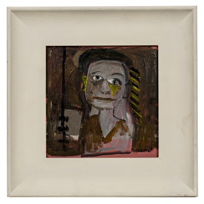 Lot 418 - Simon Quadrat (b.1946) Man with Wistful...