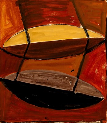 Lot 297 - Terry Frost (1915-2003) Boats on the Quay,...