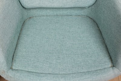 Lot 96 - A 1970s Scandinavian teal-upholstered button-back easy chair